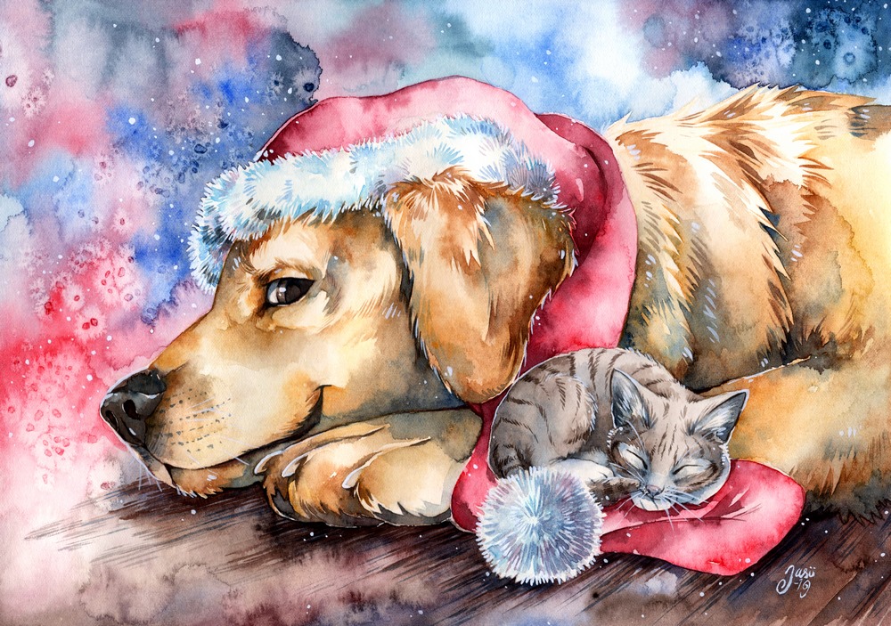 Original Painting - Christmas Friendship